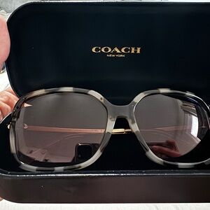 Coach Women's Sunglasses - Black and Gray